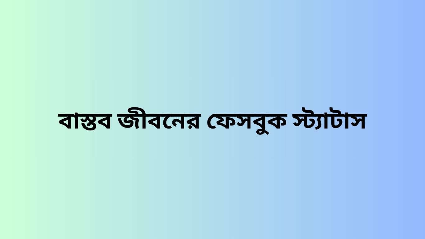 বাস্তব জীবনের ফেসবুক স্ট্যাটাস