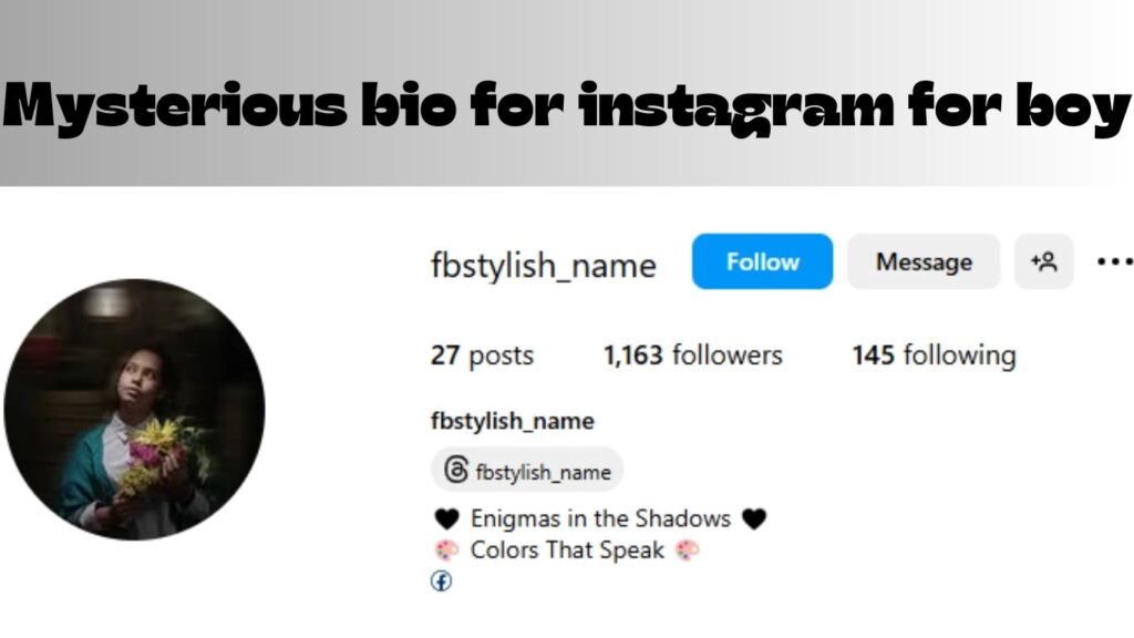 Mysterious bio for instagram for boy