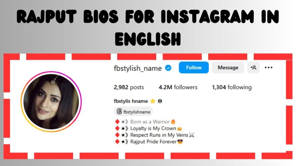 Rajput bios for Instagram in English