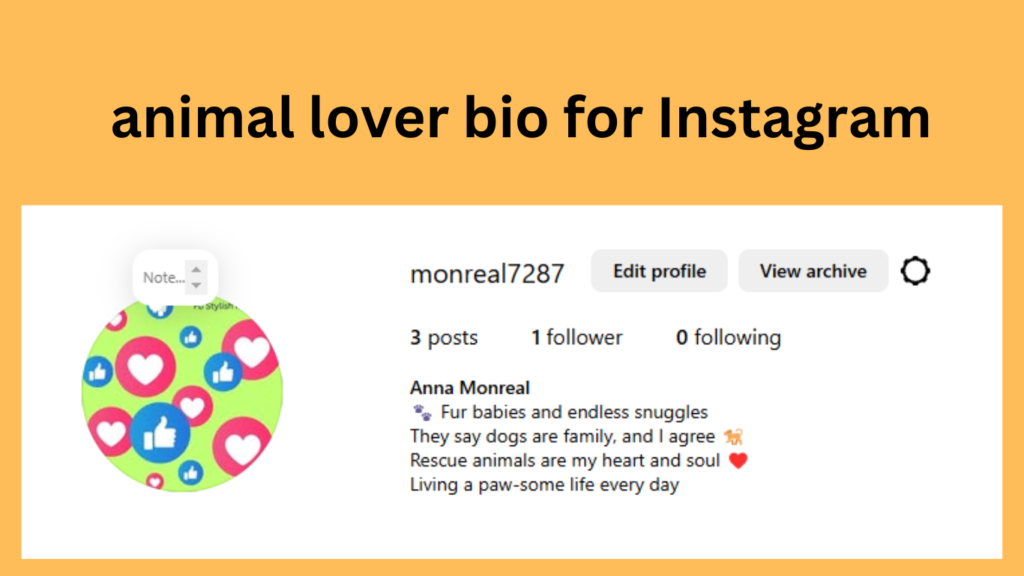 animal lover bio for Instagram